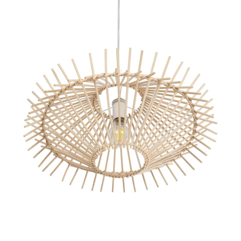 GLOBOSTAR® SASSO 999-0201 Boho Κρεμαστό Φωτιστικό Οροφής με Ντουί 1 x E27 AC 220-240V IP20 - Μπεζ - Μ50 x Π50 x Y23cm