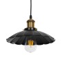 GLOBOSTAR® MARGI 999-0229 Vintage Κρεμαστό Φωτιστικό Οροφής με Ντουί 1 x E27 AC 220-240V IP20 - Μαύρο & Χρυσό - Μ26 x Π26 x Υ14cm