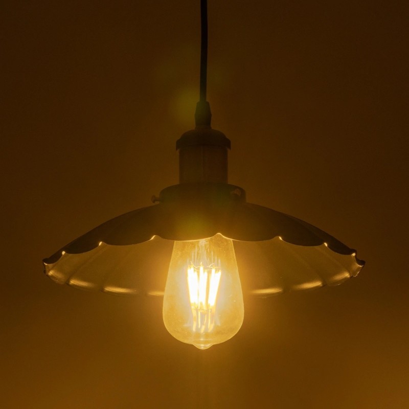 GLOBOSTAR® MARGI 999-0229 Vintage Κρεμαστό Φωτιστικό Οροφής με Ντουί 1 x E27 AC 220-240V IP20 - Μαύρο & Χρυσό - Μ26 x Π26 x Υ14cm