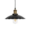 GLOBOSTAR® MARGI 999-0229 Vintage Κρεμαστό Φωτιστικό Οροφής με Ντουί 1 x E27 AC 220-240V IP20 - Μαύρο & Χρυσό - Μ26 x Π26 x Υ14cm