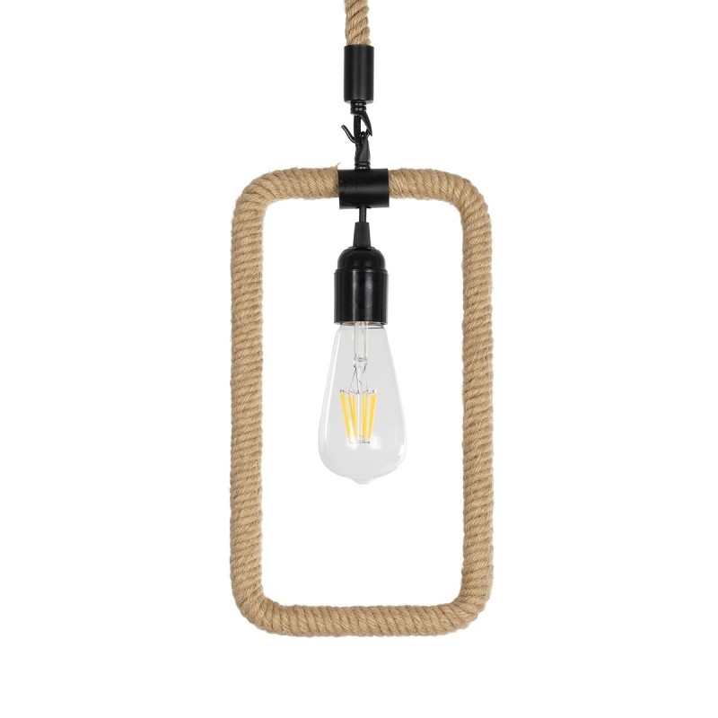 GLOBOSTAR® MALVERN 999-0234 Vintage Κρεμαστό Φωτιστικό Οροφής με Ντουί 1 x E27 AC 220-240V IP20 - Μαύρο & Μπεζ - Μ18.5 x Π4 x Υ41.5cm