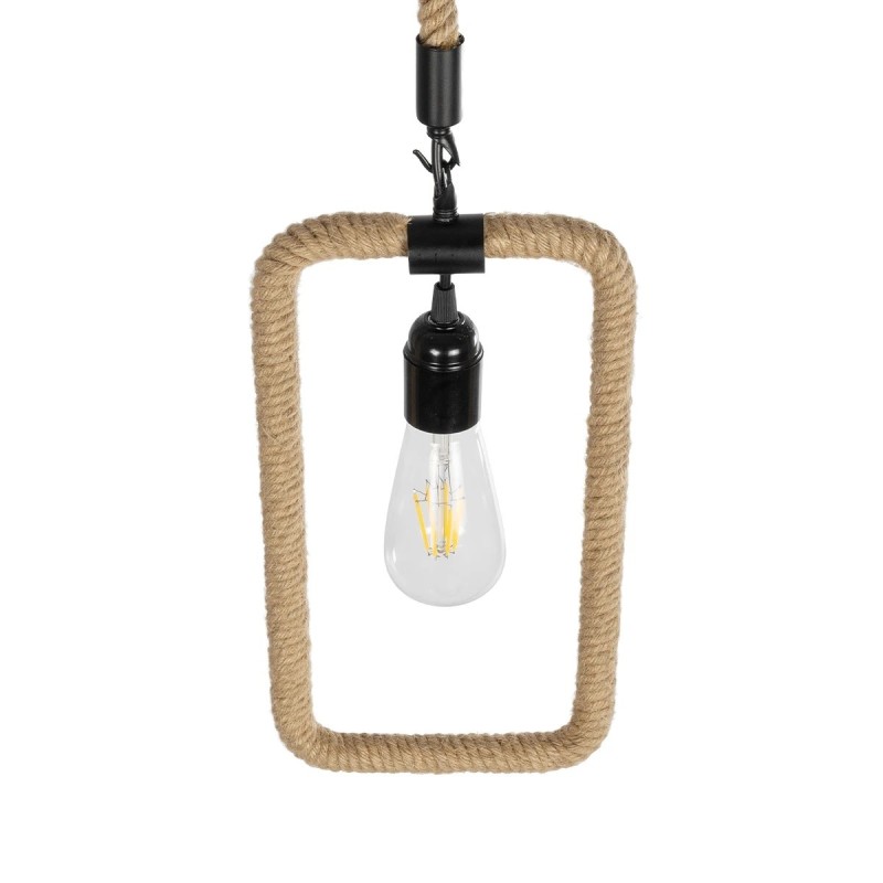 GLOBOSTAR® MALVERN 999-0234 Vintage Κρεμαστό Φωτιστικό Οροφής με Ντουί 1 x E27 AC 220-240V IP20 - Μαύρο & Μπεζ - Μ18.5 x Π4 x Υ41.5cm