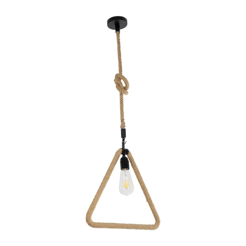 GLOBOSTAR® MALVERN 999-0235 Vintage Κρεμαστό Φωτιστικό Οροφής με Ντουί 1 x E27 AC 220-240V IP20 - Μαύρο & Μπεζ - Μ38 x Π4 x Υ42.5cm