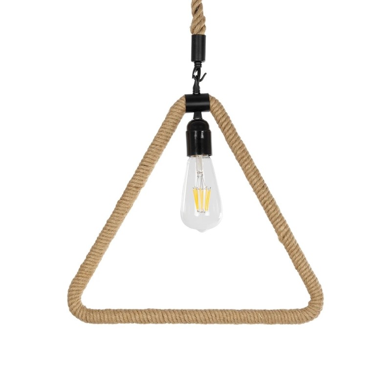 GLOBOSTAR® MALVERN 999-0235 Vintage Κρεμαστό Φωτιστικό Οροφής με Ντουί 1 x E27 AC 220-240V IP20 - Μαύρο & Μπεζ - Μ38 x Π4 x Υ42.5cm