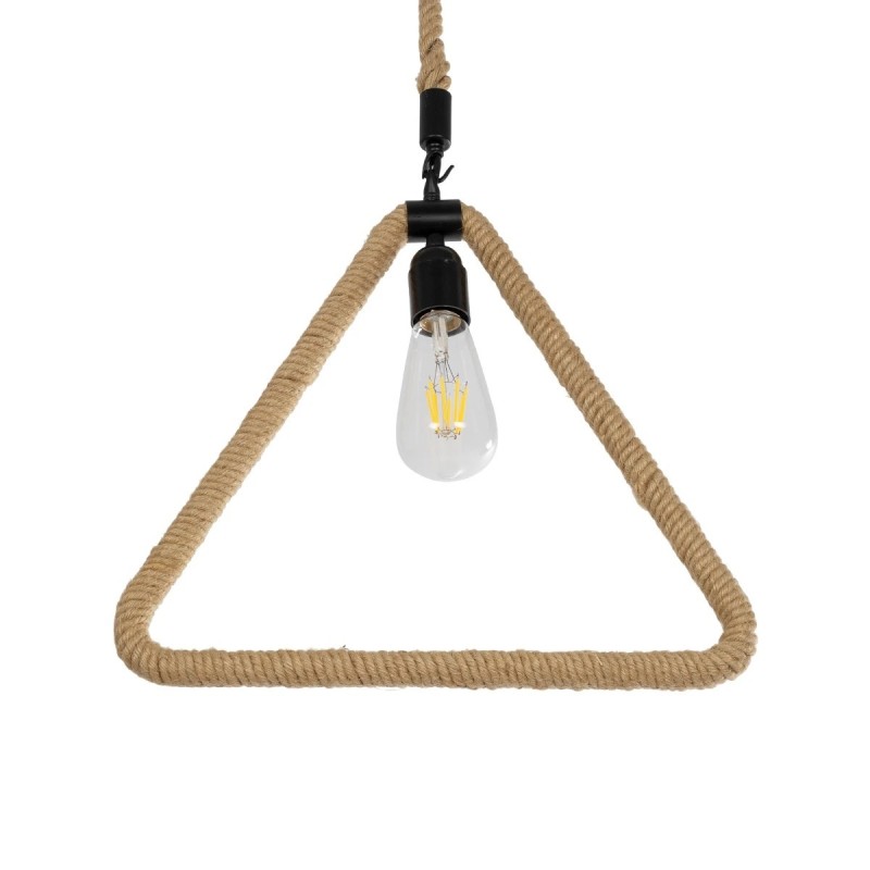 GLOBOSTAR® MALVERN 999-0235 Vintage Κρεμαστό Φωτιστικό Οροφής με Ντουί 1 x E27 AC 220-240V IP20 - Μαύρο & Μπεζ - Μ38 x Π4 x Υ42.5cm