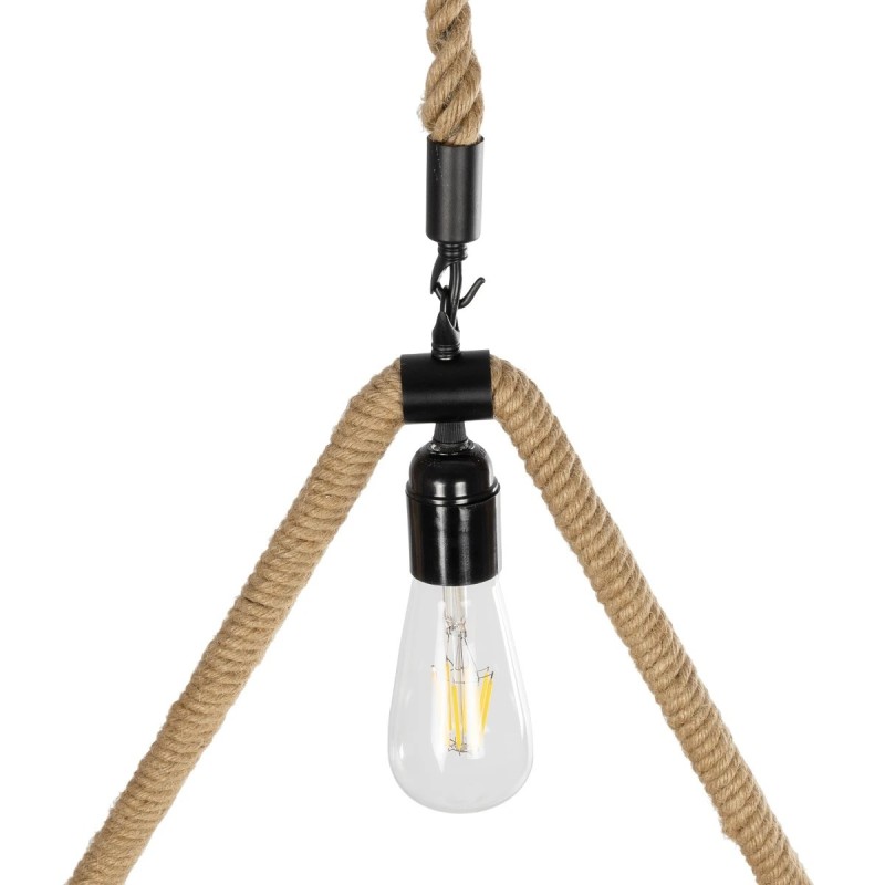 GLOBOSTAR® MALVERN 999-0235 Vintage Κρεμαστό Φωτιστικό Οροφής με Ντουί 1 x E27 AC 220-240V IP20 - Μαύρο & Μπεζ - Μ38 x Π4 x Υ42.5cm