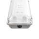 GLOBOSTAR® VIGAS 999-0250 Γραμμικό Βιομηχανικό Φωτιστικό Σκαφάκι Tri-Proof με Μεταλλικά Clips για 2 x Λάμπες T8 G13 90cm Τύπου Φθορίου LED Τροφοδοσίας Ενός Άκρου 120° AC 220-240V Αδιάβροχο IP65 - Γκρι με Διάφανο Κάλυμμα Πλαστικό PC - Μ100 x Π15 x Υ10cm