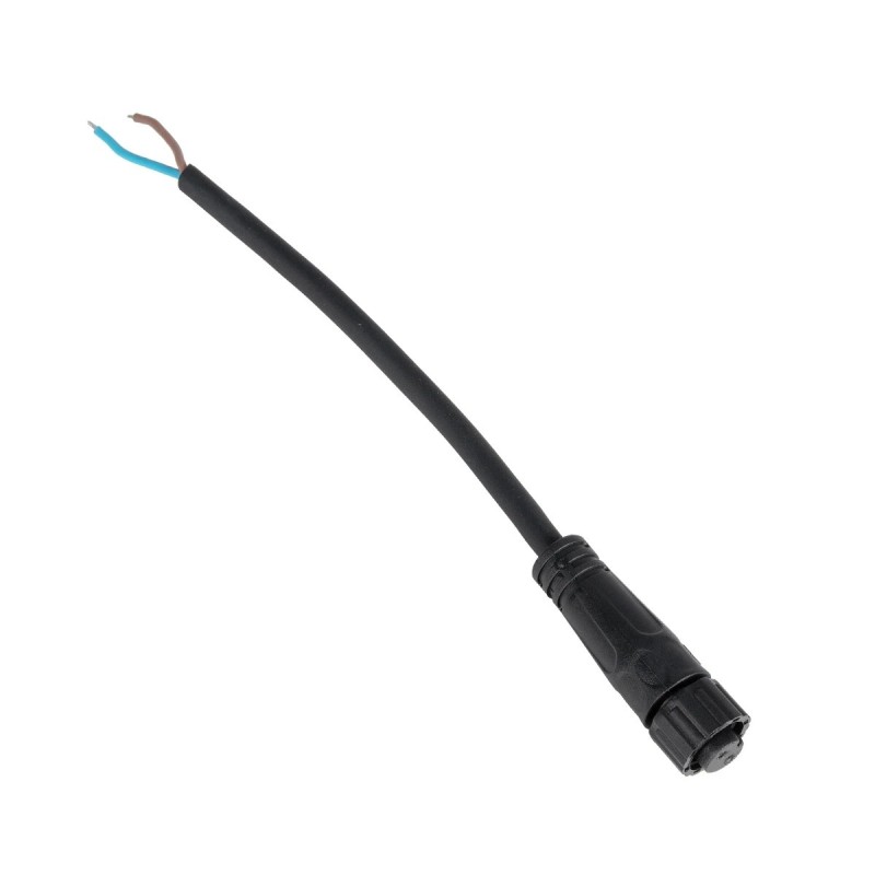 GLOBOSTAR® CONNECTOR 999-0265 2 Pin Σύνδεσμος Τροφοδοσίας για Wall Washers & Προβολείς με Είσοδο 2 x 0.25mm2 & Έξοδο 1 x Αρσενικό Βύσμα Αδιάβροχο IP65 - Μαύρο - Μ20 x Π1.5 x Υ1.5cm