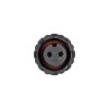 GLOBOSTAR® CONNECTOR 999-0265 2 Pin Σύνδεσμος Τροφοδοσίας για Wall Washers & Προβολείς με Είσοδο 2 x 0.25mm2 & Έξοδο 1 x Αρσενικό Βύσμα Αδιάβροχο IP65 - Μαύρο - Μ20 x Π1.5 x Υ1.5cm