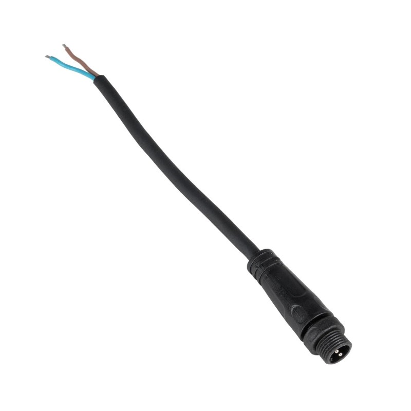 GLOBOSTAR® CONNECTOR 999-0266 2 Pin Σύνδεσμος Τροφοδοσίας για Wall Washers & Προβολείς με Είσοδο 2 x 0.25mm2 & Έξοδο 1 x Θηλυκό Βύσμα Αδιάβροχο IP65 - Μαύρο - Μ20 x Π1.5 x Υ1.5cm