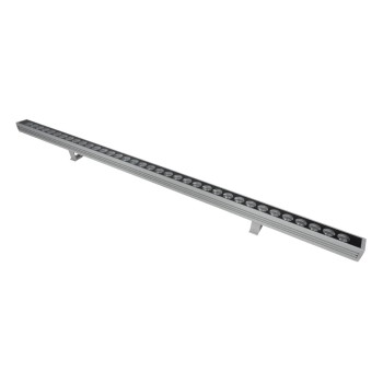 GLOBOSTAR® WASHERPANDA 999-0272 Μπάρα Φωτισμού Wall Washer LED 36W 3960lm 15° DC 24V Αδιάβροχο IP67 Θερμό Λευκό 2700K Dimmable - Bridgelux SMD Chip - Γκρι Ανθρακί - Μ100 x Π4 x Υ3cm - 3 Χρόνια Εγγύηση