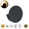 GloboStar® REDONDO 60574 Φωτιστικό Τοίχου - Απλίκα Αρχιτεκτονικού Φωτισμού Εσωτερικού/Εξωτερικού Χώρου Up or Down LED 10W 1000lm 60° AC220-240V Αδιάβροχο IP65 - Σώμα Αλουμινίου & Tempered Glass - Μ14 x Π14 x Υ4.5cm - Θερμό Λευκό 2700K - Μαύρο - Bridge