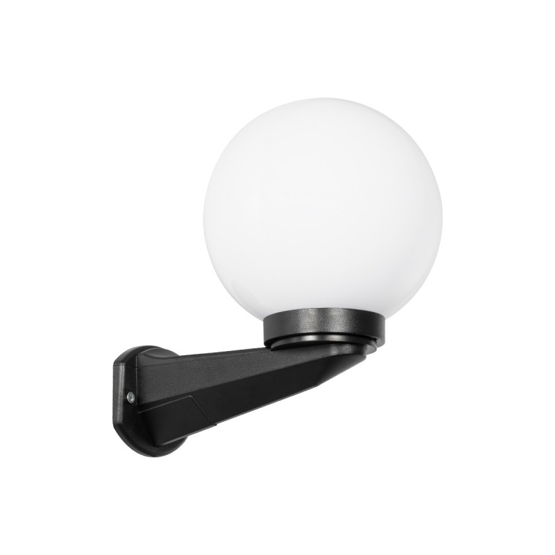 GLOBOSTAR® AGROS 61592 Φωτιστικό Τοίχου - Απλίκα Κήπου με Ντουί 1 x E27 AC 220-240V Αδιάβροχο IP65 - Λευκό & Μάυρο - Μ20 x Π20 x Υ30cm