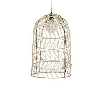 GLOBOSTAR® NETI 205-0025 Boho Κρεμαστό Φωτιστικό Οροφής με Ντουί 1 x E27 AC 220-240V IP20 - Μπεζ - M35 x Π35 x Υ63cm