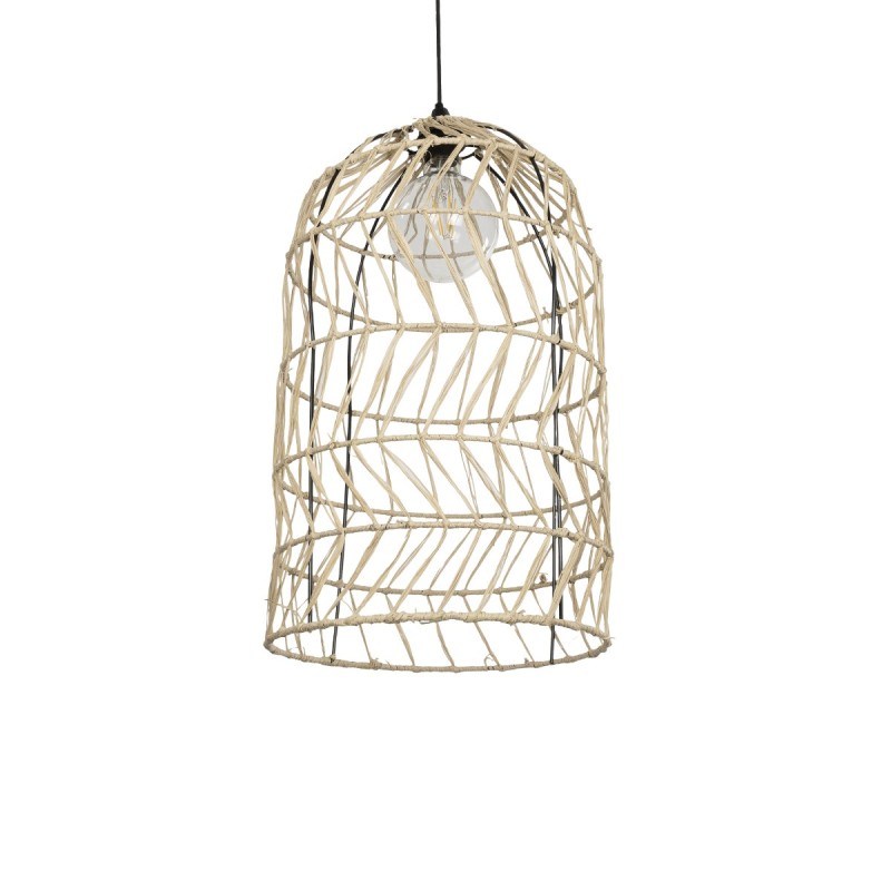 GLOBOSTAR® NETI 205-0025 Boho Κρεμαστό Φωτιστικό Οροφής με Ντουί 1 x E27 AC 220-240V IP20 - Μπεζ - M35 x Π35 x Υ63cm