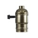 GloboStar® 78964 Ντουί Vintage Industrial Retro E27 με Διακόπτη ON/OFF - Μπρούτζινο - Μ5.5 x Π3.6 x Υ7cm GloboStar® 78964 Ντουί Vintage Industrial Retro E27 με Διακόπτη ON/OFF - Μπρούτζινο - Μ5.5 x Π3.6 x Υ7cm