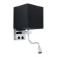 GloboStar® ELEGANT 01494 Μοντέρνο Επιτοίχιο Φωτιστικό Απλίκα με LED Βραχίονα Δίφωτο 1 x E27 IP20 Μαύρο Ύφασμα με Ασημί Μέταλλο - Μ17 x Π21 x Υ43cm GloboStar® ELEGANT 01494 Μοντέρνο Επιτοίχιο Φωτιστικό Απλίκα με LED Βραχίονα Δίφωτο 1 x E27 IP20 Μαύρο Ύφασμα με Ασημί Μέταλλο - Μ17 x Π21 x Υ43cm