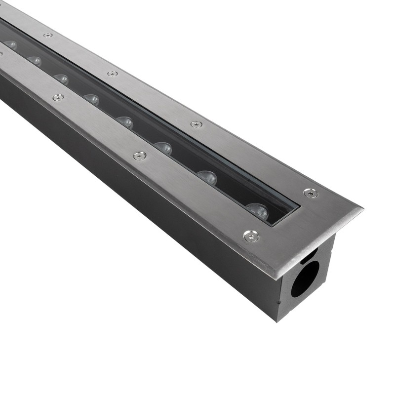 GloboStar® UNDERGROUND-REMVI 90194-Y Χωνευτό Φωτιστικό Wall Washer Δαπέδου LED 18W 1440lm 10° DC 24V Αδιάβροχο IP68 L100 x W9 x H7.2cm Αρχιτεκτονικό Πορτοκαλί 2200K - Ανοξείδωτο Ατσάλι - 3 Years Warranty