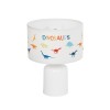 GloboStar® DINO 204-0028 Παιδικό Eπιτραπέζιο Φωτιστικό Φιγούρα Μονόφωτο 1 x E27 IP20 Λευκό Ύφασμα - Μ24 x Π24 x Υ32cm