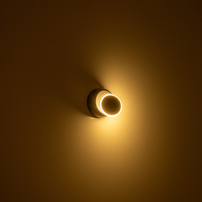 GLOBOSTAR® TSUKI 60675 Μοντέρνο Φωτιστικό Τοίχου - Απλίκα LED 5W 625lm 180° AC 220-240V Αδιάβροχο IP65 Θερμό Λευκό 2700K - Bridgelux COB Chip & TÜV SÜD Driver - Μαύρο Ματ - Μ14 x Π8.5 x Υ14cm - 5 Χρόνια Εγγύηση