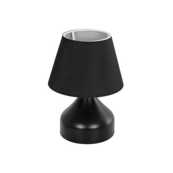 GLOBOSTAR® PYRAMID 204-0058 Μοντέρνο Επιτραπέζιο Φωτιστικό Πορτατίφ με Ντουί 1 x E27 AC 220-240V IP20 - Μαύρο - Μ22 x Π22 x Υ30cm