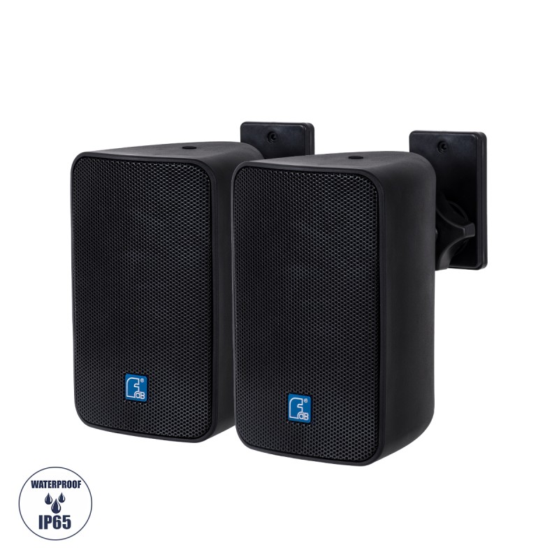 GloboStar® FDB ES104BT 98000 Facilities Speaker - Παθητικό Ηχείο Εγκαταστάσεων Επιτοίχιο με Μετασχηματιστή 100V & 16Ω - 40W RMS (160W Peak) - 1 x 4 Inches LF & 1 x 0.8 Inches HF - Αδιάβροχο IP65 - Μαύρο - Μ14.1 x Π17 x Υ23cm - Ζεύγος