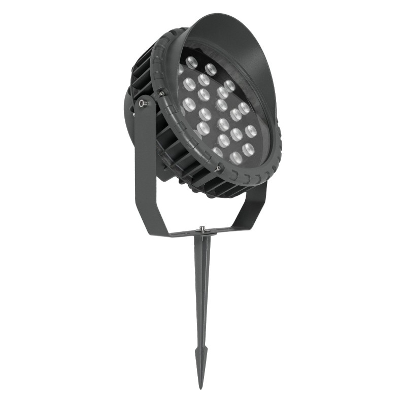 GloboStar® TREELIGHT-VINA 90359 Σποτ Φωτισμού με Αντιθαμβωτική Γρίλια Ειδικό για Φυτά - Δέντρα με Βάση Κήπου / Καρφωτό LED 24W 2040lm 10° DC 24V Αδιάβροχο IP65 L21.5 x W18.3 x H14cm Αρχιτεκτονικό Πορτοκαλί 2200K - Γκρι Ανθρακί - 3 Years Warranty