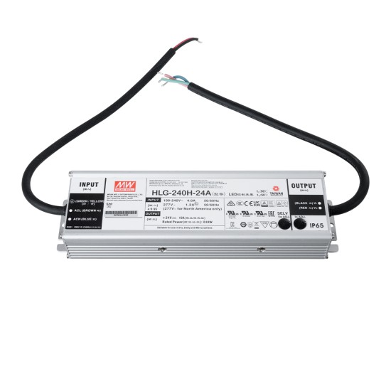 GLOBOSTAR® MEANWELL-HLG240H-24A 90793 Τροφοδοτικό/Μετασχηματιστής SELV 240W 10A DC 24V Αδιάβροχο IP65 - AC 220-240V σε DC 24V / Ρυθμιζόμενο από 22.4VDC έως 25.6VDC - Μ24.4 x Π6.8 x Υ3.88cm - 3 Χρόνια Εγγύηση GloboStar® HLG-240H-24A 90793 MEANWELL Αδιάβροχο Ρυθμιζόμενο Μεταλλικό Τροφοδοτικό SELV για Προϊόντα LED 240W 10A - AC 220-240V σε DC 24V - Ρυθμιζόμενο από 22.4VDC έως 25.6VDC - Αδιάβροχο IP65 Μ24.4 x Π6.8 x Υ3.88cm - 3 Years Warranty