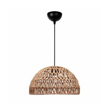 GLOBOSTAR® SAND 204-0167 Boho Κρεμαστό Φωτιστικό Οροφής με Ντουί 1 x E27 AC 220-240V IP20 - Μπεζ - Μ29 x Π29 x Υ16cm