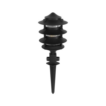 GloboStar® LANTERNA 203-0242 Μοντέρνο Καρφωτό Φωτιστικό Φαναράκι Μονόφωτο 1 x E27 IP44 Μαύρο & Διάφανο Πλαστικό - Μ16 x Π16 x Υ50cm