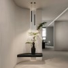 kelvo® CANAL KLV-101-0073 Κρεμαστό Φωτιστικό Οροφής LED 7W 700lm 36° AC 220-240V IP20 Θερμό Λευκό 2700K - Bridgelux COB Chip & TÜV SÜD Driver - Μαύρο Ματ - Μ4 x Π4 x Υ80cm - 5 Χρόνια Εγγύηση