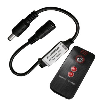 GLOBOSTAR® DIMMEROLI 73321 Σετ Dimmer με IR Ασύρματο Χειριστήριο με 1 x 6A 144W Κανάλι DC 12-24V 6A 144W Max IP20 - IR - Μ25 x Π1.3 x Υ0.5cm - 2 Χρόνια Εγγύηση