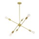 GloboStar® ZANE 00786 Μοντέρνο Φωτιστικό Οροφής Πλέγμα Πολύφωτο 6 x E27 IP20 Χρυσό Μέταλλο - Μ70 x Π70 x Υ100cm GloboStar® ZANE 00786 Μοντέρνο Φωτιστικό Οροφής Πλέγμα Πολύφωτο 6 x E27 IP20 Χρυσό Μέταλλο - Μ70 x Π70 x Υ100cm