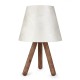 GloboStar® CAP 204-0069 Μοντέρνο Eπιτραπέζιο Φωτιστικό Πορτατίφ Μονόφωτο 1 x E27 IP20 Καρυδί Ξύλο με Λευκό Ύφασμα - Μ22 x Π22 x Υ33cm GloboStar® CAP 204-0069 Μοντέρνο Eπιτραπέζιο Φωτιστικό Μονόφωτο 1 x E27 IP20 Καρυδί Ξύλο με Λευκό Ύφασμα - Μ22 x Π22 x Υ33cm
