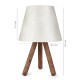 GloboStar® CAP 204-0069 Μοντέρνο Eπιτραπέζιο Φωτιστικό Πορτατίφ Μονόφωτο 1 x E27 IP20 Καρυδί Ξύλο με Λευκό Ύφασμα - Μ22 x Π22 x Υ33cm GloboStar® CAP 204-0069 Μοντέρνο Eπιτραπέζιο Φωτιστικό Μονόφωτο 1 x E27 IP20 Καρυδί Ξύλο με Λευκό Ύφασμα - Μ22 x Π22 x Υ33cm