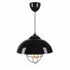 GloboStar® INDUSTRY 204-0110 Μοντέρνο Κρεμαστό Φωτιστικό Καμπάνα Μονόφωτο 1 x E27 IP20 Μαύρο Μέταλλο - Μ30 x Π30 x Υ70cm