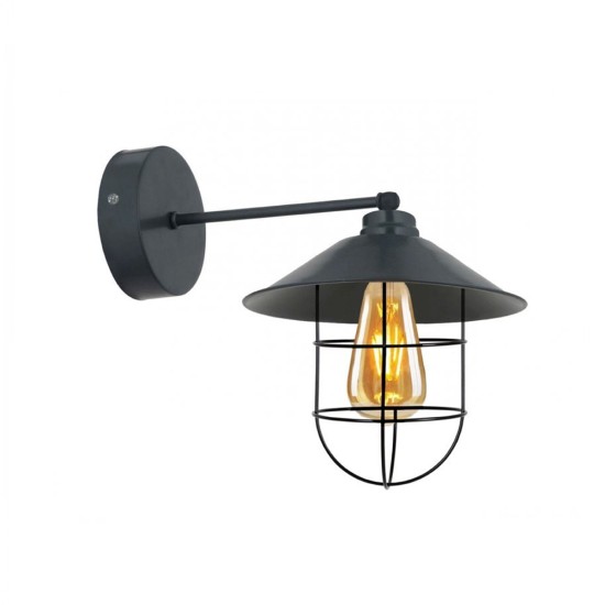 GloboStar® CAT 204-0116 Μοντέρνο Επιτοίχειο Φωτιστικό Απλίκα Μονόφωτο 1 x E27 IP20 Μαύρο Μέταλλο - Μ23 x Π23 x Υ27cm GloboStar® CAT 204-0116 Μοντέρνο Επιτοίχειο Φωτιστικό Απλίκα Μονόφωτο 1 x E27 IP20 Μαύρο Μέταλλο - Μ23 x Π23 x Υ27cm