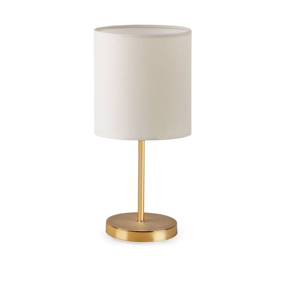 GloboStar® GLOSSY 204-0078 Μοντέρνο Eπιτραπέζιο Φωτιστικό Πορτατίφ Μονόφωτο 1 x E27 IP20 Χρυσό Μέταλλο με Μπεζ Ύφασμα - Μ15 x Π15 x Υ39cm GloboStar® GLOSSY 204-0078 Μοντέρνο Eπιτραπέζιο Φωτιστικό Μονόφωτο 1 x E27 IP20 Χρυσό Μέταλλο με Μπεζ Ύφασμα - Μ15 x Π15 x Υ39cm