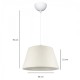 GloboStar® TRIANGLE 204-0089 Μοντέρνο Κρεμαστό Φωτιστικό Kαπέλο Μονόφωτο 1 x E27 IP20 Λευκό Ύφασμα - Μ37 x Π37 x Υ70cm GloboStar® TRIANGLE 204-0089 Μοντέρνο Κρεμαστό Φωτιστικό Kαπέλο Μονόφωτο 1 x E27 IP20 Λευκό Ύφασμα - Μ37 x Π37 x Υ70cm