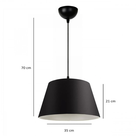 GloboStar® TRIANGLE 204-0088 Μοντέρνο Κρεμαστό Φωτιστικό Kαπέλο Μονόφωτο 1 x E27 IP20 Μαύρο Ύφασμα - Μ37 x Π37 x Υ70cm GloboStar® TRIANGLE 204-0088 Μοντέρνο Κρεμαστό Φωτιστικό Kαπέλο Μονόφωτο 1 x E27 IP20 Μαύρο Ύφασμα - Μ37 x Π37 x Υ70cm