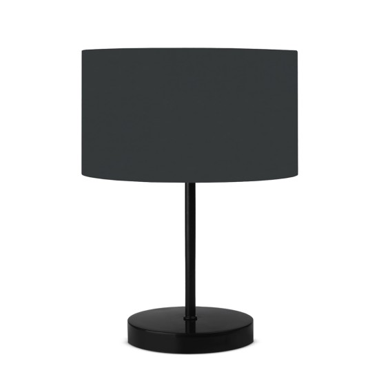GloboStar® LARA 204-0076 Μοντέρνο Eπιτραπέζιο Φωτιστικό Πορτατίφ Μονόφωτο 1 x E27 IP20 Μαύρο Μέταλλο με Μαύρο Ύφασμα - Μ24 x Π24 x Υ35cm GloboStar® LARA 204-0076 Μοντέρνο Eπιτραπέζιο Φωτιστικό Μονόφωτο 1 x E27 IP20 Μαύρο Μέταλλο με Γκρι Ύφασμα - Μ24 x Π24 x Υ35cm
