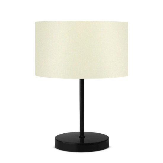 GloboStar® LARA 204-0075 Μοντέρνο Eπιτραπέζιο Φωτιστικό Πορτατίφ Μονόφωτο 1 x E27 IP20 Μαύρο Μέταλλο με Μπεζ Ύφασμα - Μ24 x Π24 x Υ35cm GloboStar® LARA 204-0075 Μοντέρνο Eπιτραπέζιο Φωτιστικό Μονόφωτο 1 x E27 IP20 Μαύρο Μέταλλο με Μπεζ Ύφασμα - Μ24 x Π24 x Υ35cm