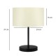 GloboStar® LARA 204-0075 Μοντέρνο Eπιτραπέζιο Φωτιστικό Πορτατίφ Μονόφωτο 1 x E27 IP20 Μαύρο Μέταλλο με Μπεζ Ύφασμα - Μ24 x Π24 x Υ35cm GloboStar® LARA 204-0075 Μοντέρνο Eπιτραπέζιο Φωτιστικό Μονόφωτο 1 x E27 IP20 Μαύρο Μέταλλο με Μπεζ Ύφασμα - Μ24 x Π24 x Υ35cm
