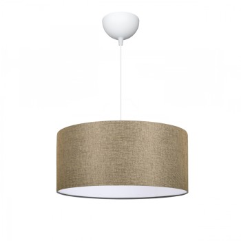 GLOBOSTAR® LOFTY 204-0090 Μοντέρνο Κρεμαστό Φωτιστικό Οροφής με Ντουί 1 x E27 AC 220-240V IP20 - Μπεζ - Μ38 x Π38 x Υ26cm