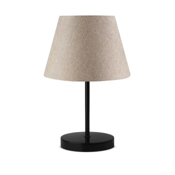 GLOBOSTAR® LARA 204-0073 Μοντέρνο Επιτραπέζιο Φωτιστικό Πορτατίφ με Ντουί 1 x E27 AC 220-240V IP20 - Μαύρο & Μπεζ - Μ22 x Π22 x Υ36cm