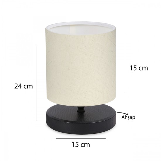 GloboStar® MINNIE 204-0062 Μοντέρνο Eπιτραπέζιο Φωτιστικό Πορτατίφ Μονόφωτο 1 x E27 IP20 Μαύρο Ξύλο με Μπεζ Ύφασμα - Μ15 x Π15 x Υ22cm GloboStar® MINNIE 204-0062 Μοντέρνο Eπιτραπέζιο Φωτιστικό Μονόφωτο 1 x E27 IP20 Μαύρο Ξύλο με Μπεζ Ύφασμα - Μ15 x Π15 x Υ22cm