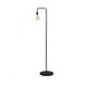 GloboStar® SNAKE 204-0053 Μοντέρνο Eπιδαπέδιο Φωτιστικό Μονόφωτο 1 x E27 IP20 Μαύρο Μέταλλο - Μ25 x Π25 x Υ151cm