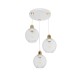 GloboStar® VIVIDUS 201-0021 Vintage Κρεμαστό Φωτιστικό Πλέγμα Τρίφωτο 3 x E27 IP20 Λευκό και Χρυσό Μέταλλο - Μ32 x Π32 x Υ70cm GloboStar® VIVIDUS 201-0021 Vintage Κρεμαστό Φωτιστικό Πλέγμα Τρίφωτο 3 x E27 IP20 Λευκό και Χρυσό Μέταλλο - Μ32 x Π32 x Υ70cm