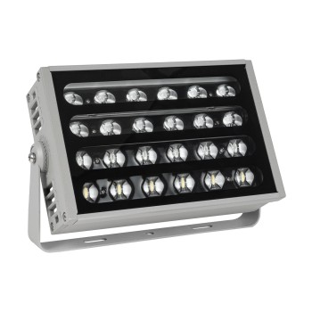 GLOBOSTAR® FLOODKENA 90765 Προβολέας Σποτ Wall Washer LED 40W 3400lm 120° AC 220-240V Αδιάβροχο IP67 Πολύχρωμο RGBW - Bridgelux SMD Chip - Γκρι Ανθρακί - Μ31 x Π10 x Υ17cm - 3 Χρόνια Εγγύηση