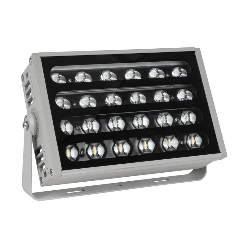 GloboStar® FLOOD-KENA 90765 Προβολέας Wall Washer για Φωτισμό Κτιρίων LED 40W 3400lm 120° AC 220-240V Αδιάβροχο IP67 Μ31 x Π10 x Υ17cm RGBW - Γκρι Ανθρακί - 3 Years Warranty